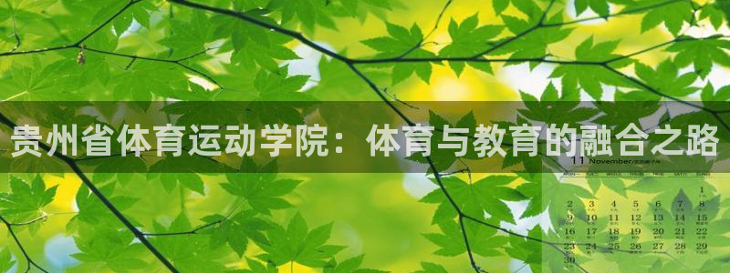 球宴体育下载app：贵州省体育运动学院：体育与教育的融合之路